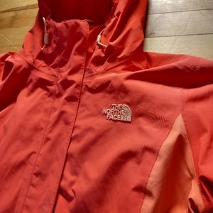 North Face Tangerine peach HyVent Light ski style jacket